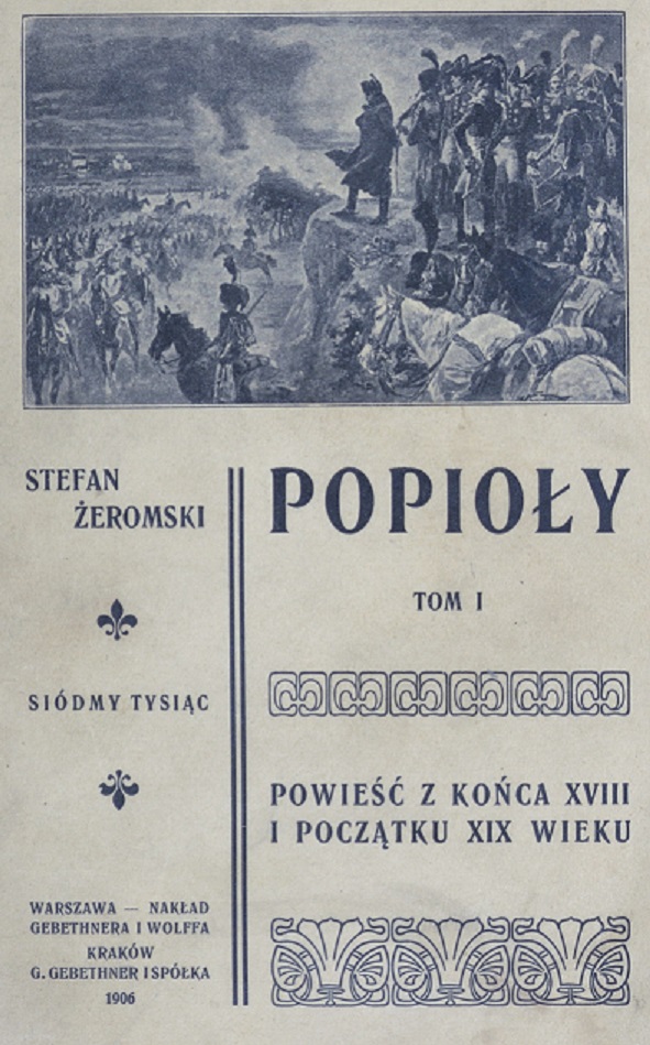 "Popioły" Żeromskiego - karta tytułowa - wydanie z 1906 r. 