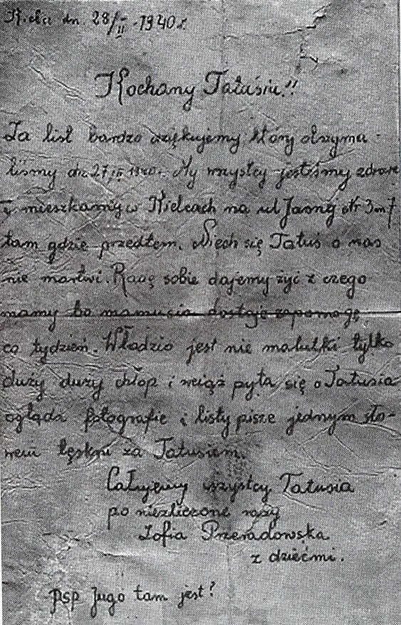 List katyński z Kielc