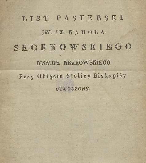List biskupa Skórkowskiego