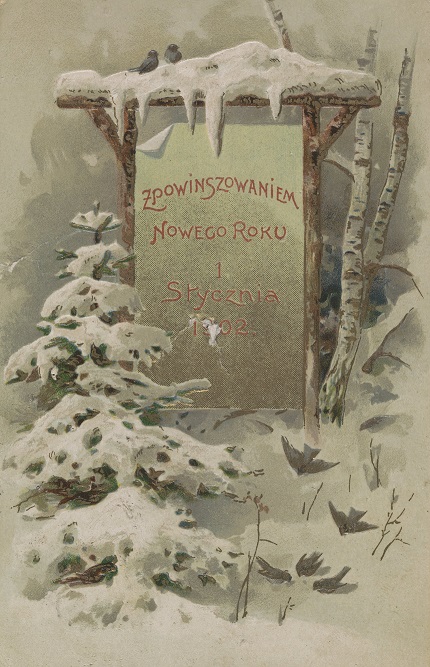 Karta noworoczna z 1902 r. 