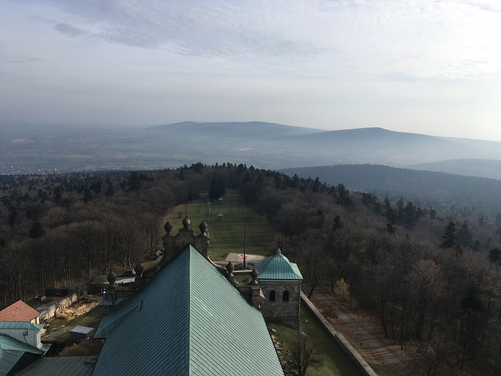 Widok z wieży klasztoru świętokrzyskiego