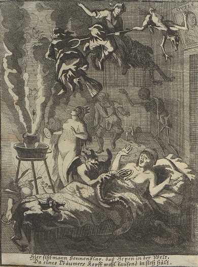 Czarownice na rycinie z 1719 r. 